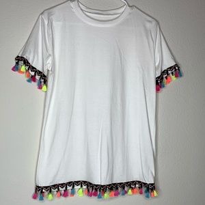 🎉 Fun Neon Tassel Tee (NWOT) 🎉